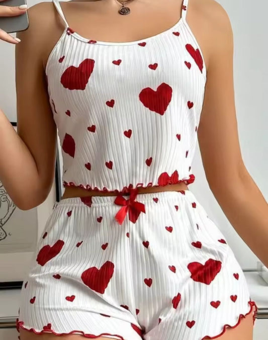 Women's Pajamas Set Sleepwear 2 PCS Short Tank Tops