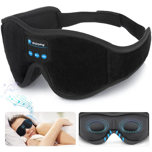 Best Bluetooth Sleep Headphones 3D Eye Mask - Wireless Music Playing Sleep Mask with HD Speakers