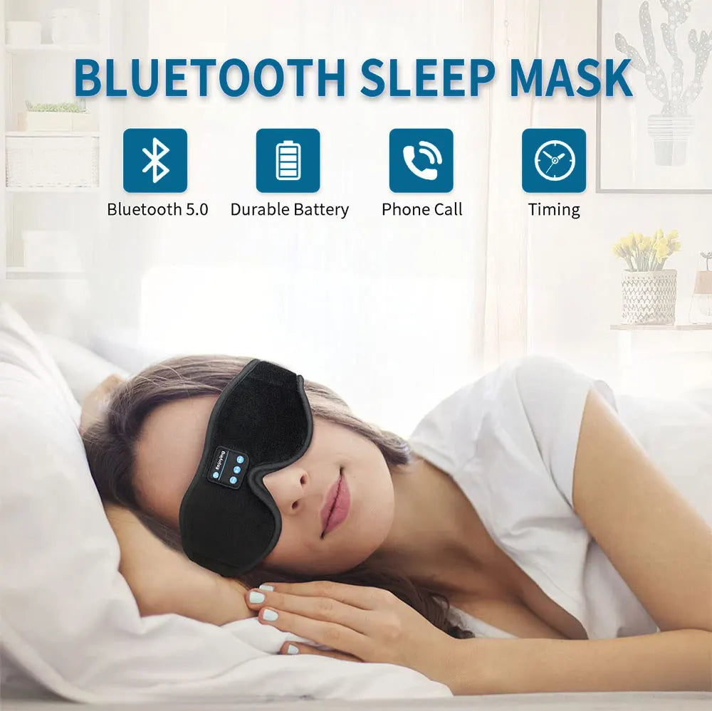Best Bluetooth Sleep Headphones 3D Eye Mask - Wireless Music Playing Sleep Mask with HD Speakers