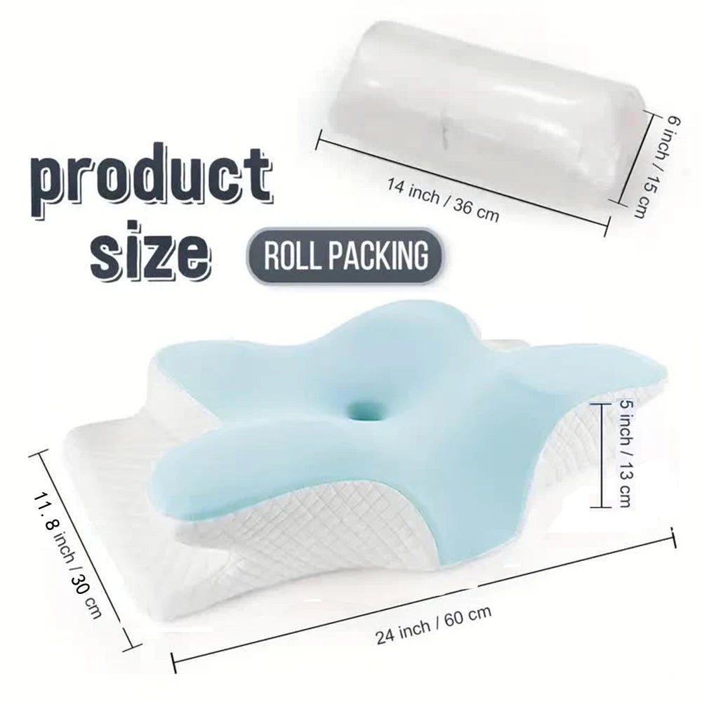 Memory Foam Cervical Pillow - Ergonomic Neck Support for Pain Relief & Better Sleep