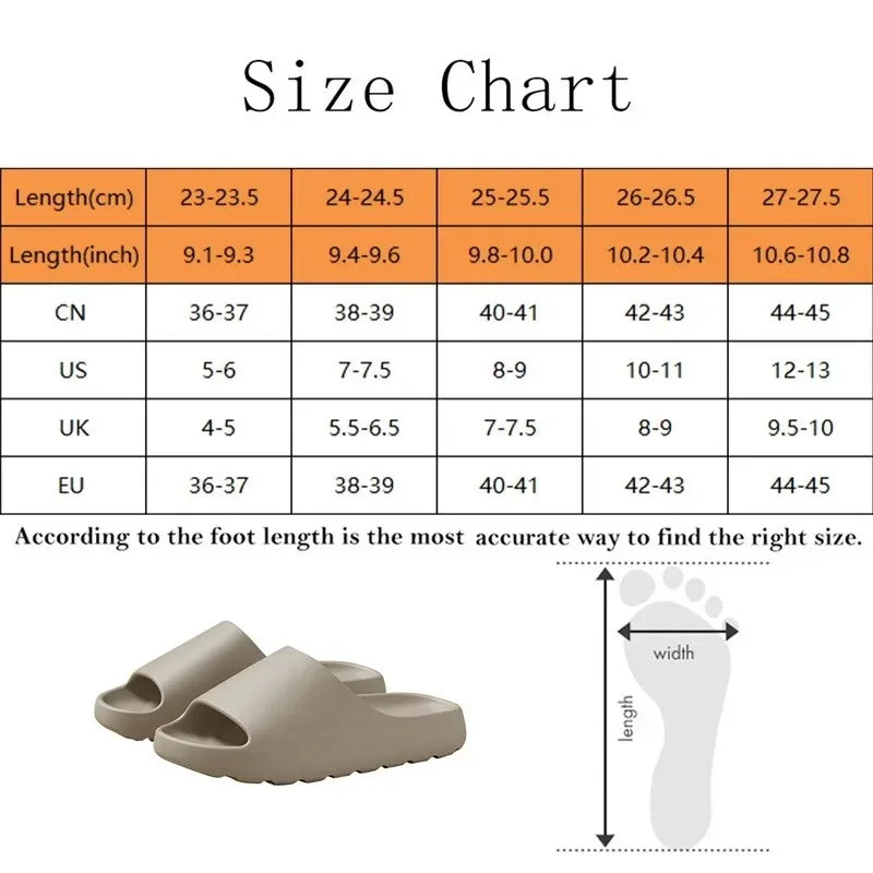 Slippers - Thick Sole EVA Beach Sandals for Men & Women