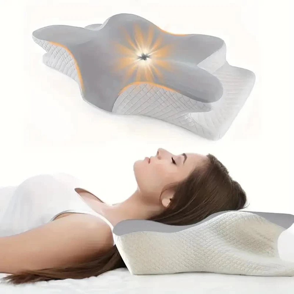 Memory Foam Cervical Pillow - Ergonomic Neck Support for Pain Relief & Better Sleep