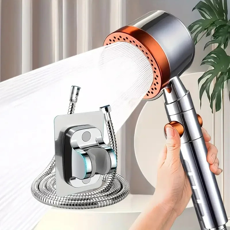 5-Mode High Pressure Water Saving Shower Head with One-Button Stop - Premium Handheld Bathroom Set