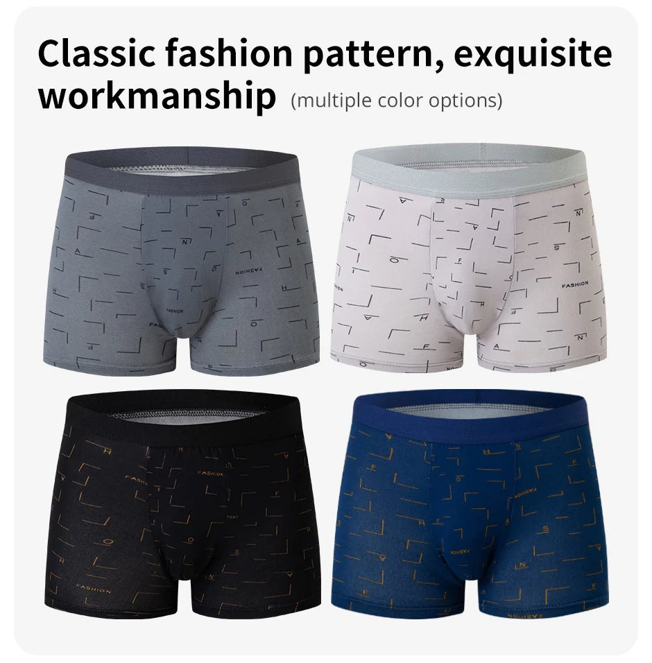 Men's 4-Pack Premium Swim Trunks & Underwear Set - Plus Size Up to 6XL