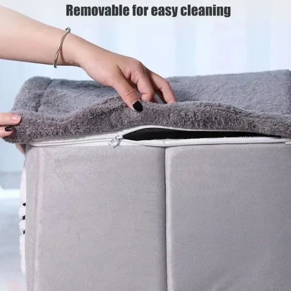High Quality Indoor Warm Dog House Soft Pet Bed Tent House Dog Kennel Cat Bed Removable and Washable Cushion Suitable Four Season Universal