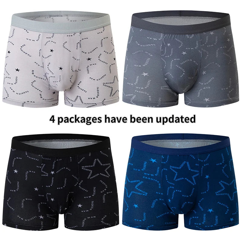 Men's 4-Pack Premium Swim Trunks & Underwear Set - Plus Size Up to 6XL