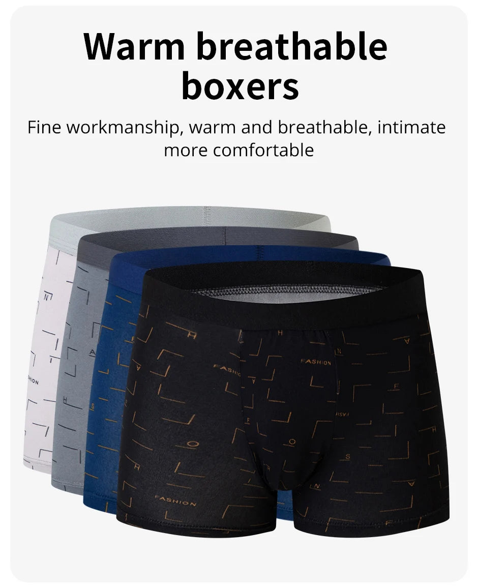 Men's 4-Pack Premium Swim Trunks & Underwear Set - Plus Size Up to 6XL
