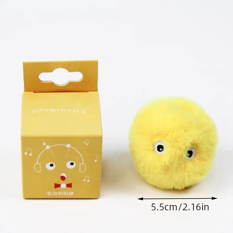 Interactive Electric Cat Ball - Smart Plush Catnip Toy with Sound & Touch Response