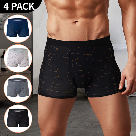 Men's 4-Pack Premium Swim Trunks & Underwear Set - Plus Size Up to 6XL