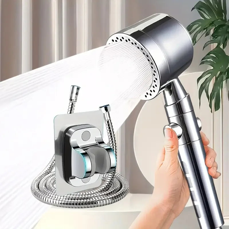 5-Mode High Pressure Water Saving Shower Head with One-Button Stop - Premium Handheld Bathroom Set