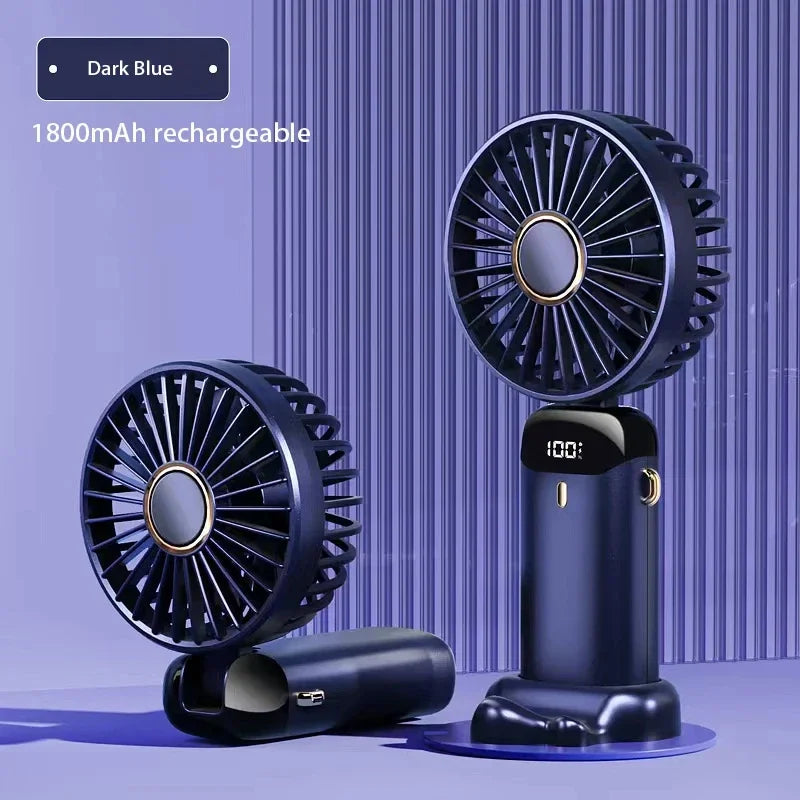 High Quality 3-in-1 Portable Neck Fan - USB Rechargeable with Phone Stand & LED Display