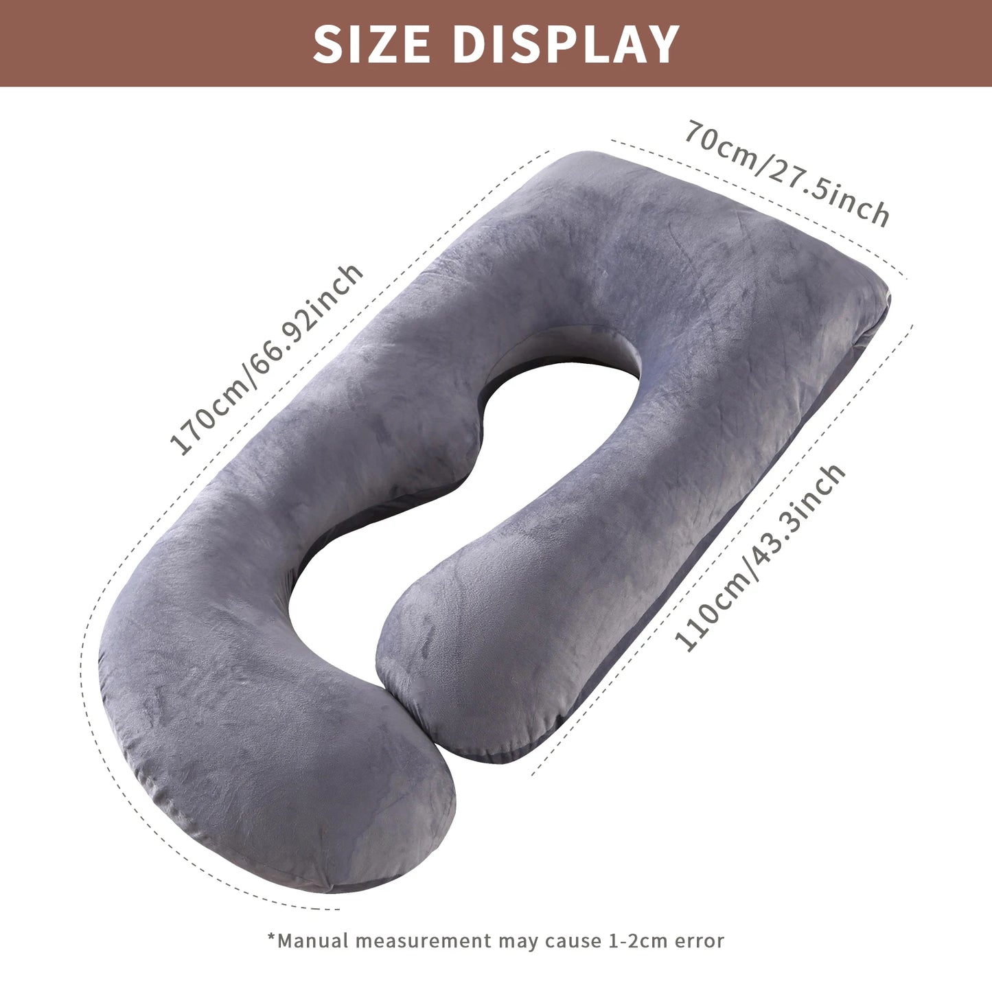 G-Shaped Pregnancy Pillow - Full Body Maternity Support with Removable Cover