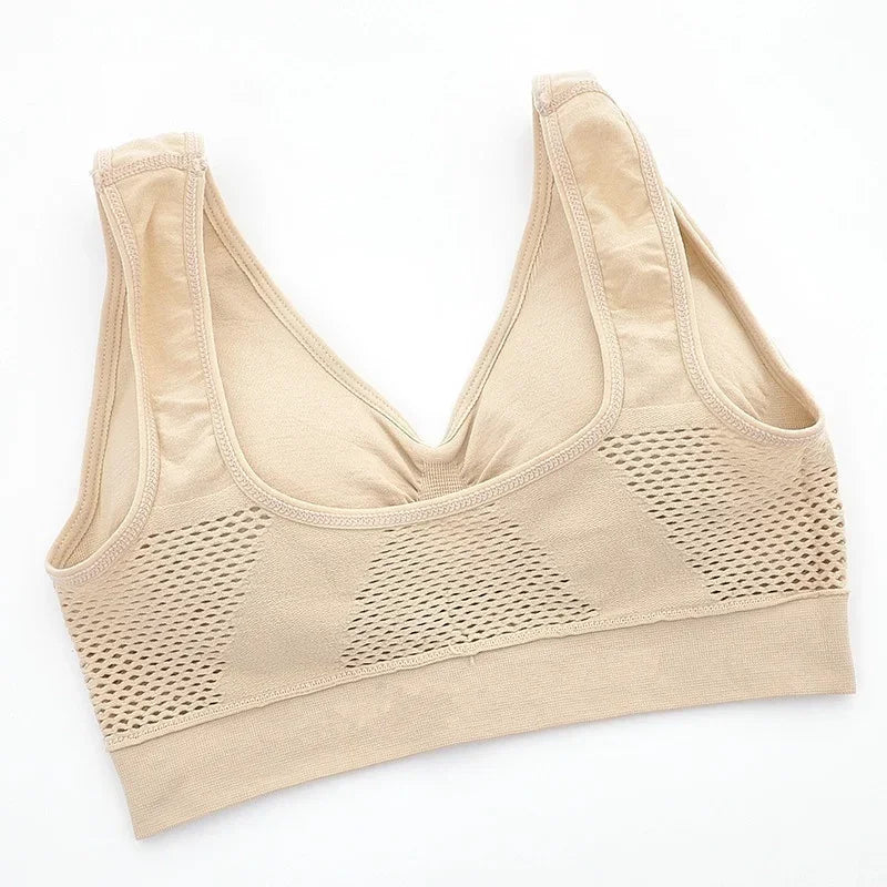 Women's Breathable Sports Bra - Sweat-Absorbent with Shockproof Padding