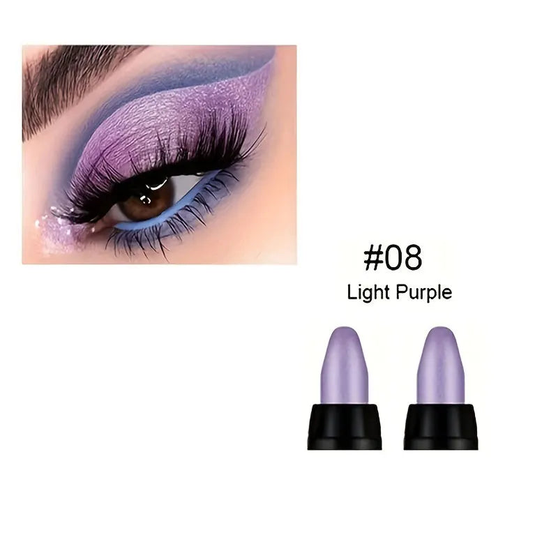 16-Color Pearlescent Waterproof Eyeliner Set - Long-Lasting Glitter Eye Makeup
