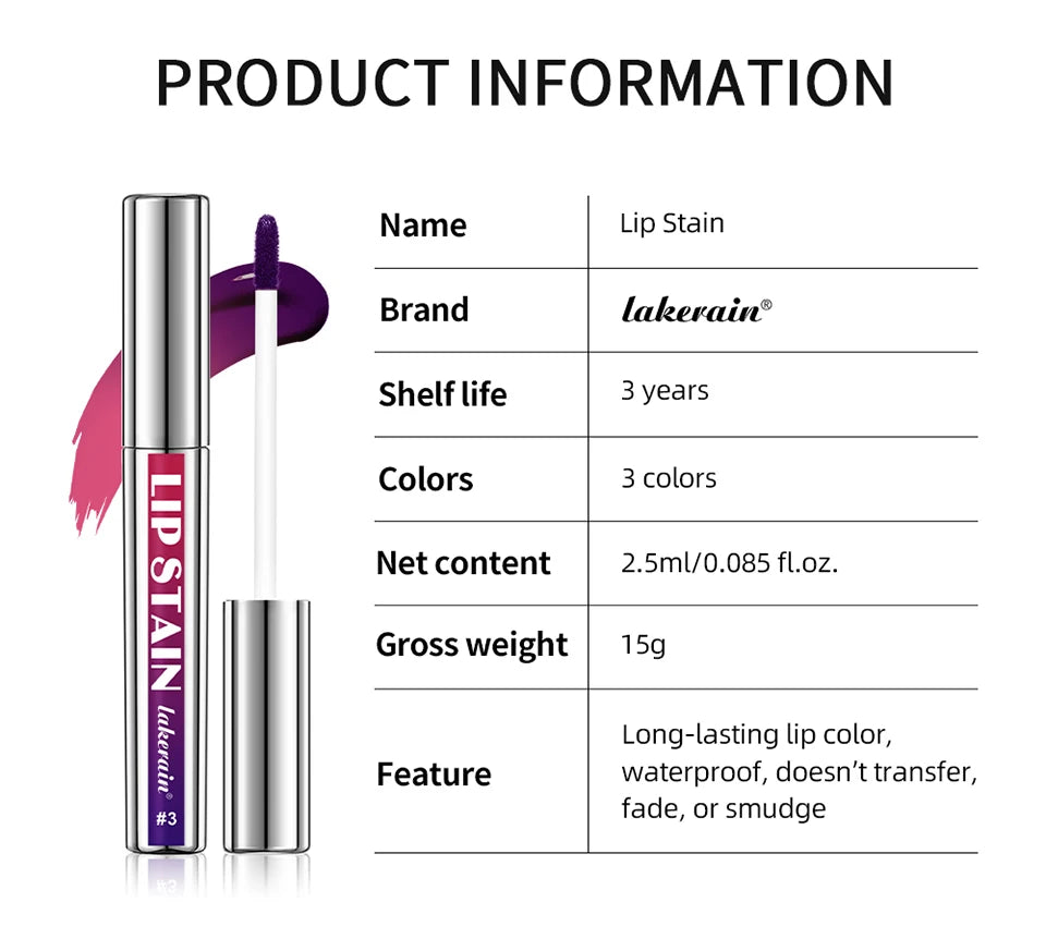 Korean Matte Lip Tint - Long Lasting Waterproof Peel Off Liquid Lipstick