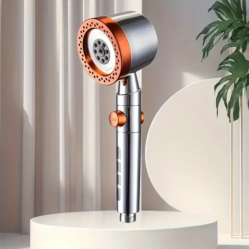 5-Mode High Pressure Water Saving Shower Head with One-Button Stop - Premium Handheld Bathroom Set