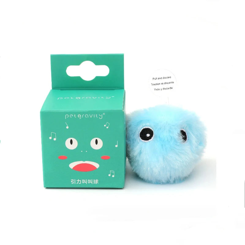 Interactive Electric Cat Ball - Smart Plush Catnip Toy with Sound & Touch Response