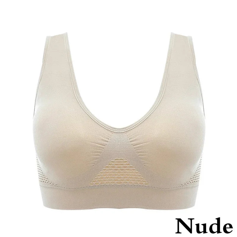 Women's Breathable Sports Bra - Sweat-Absorbent with Shockproof Padding