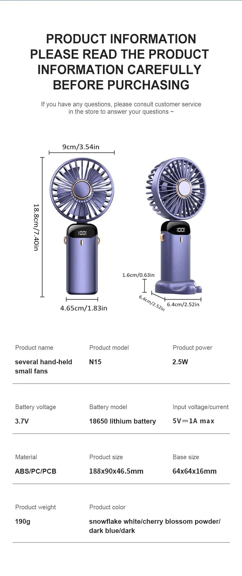 High Quality 3-in-1 Portable Neck Fan - USB Rechargeable with Phone Stand & LED Display