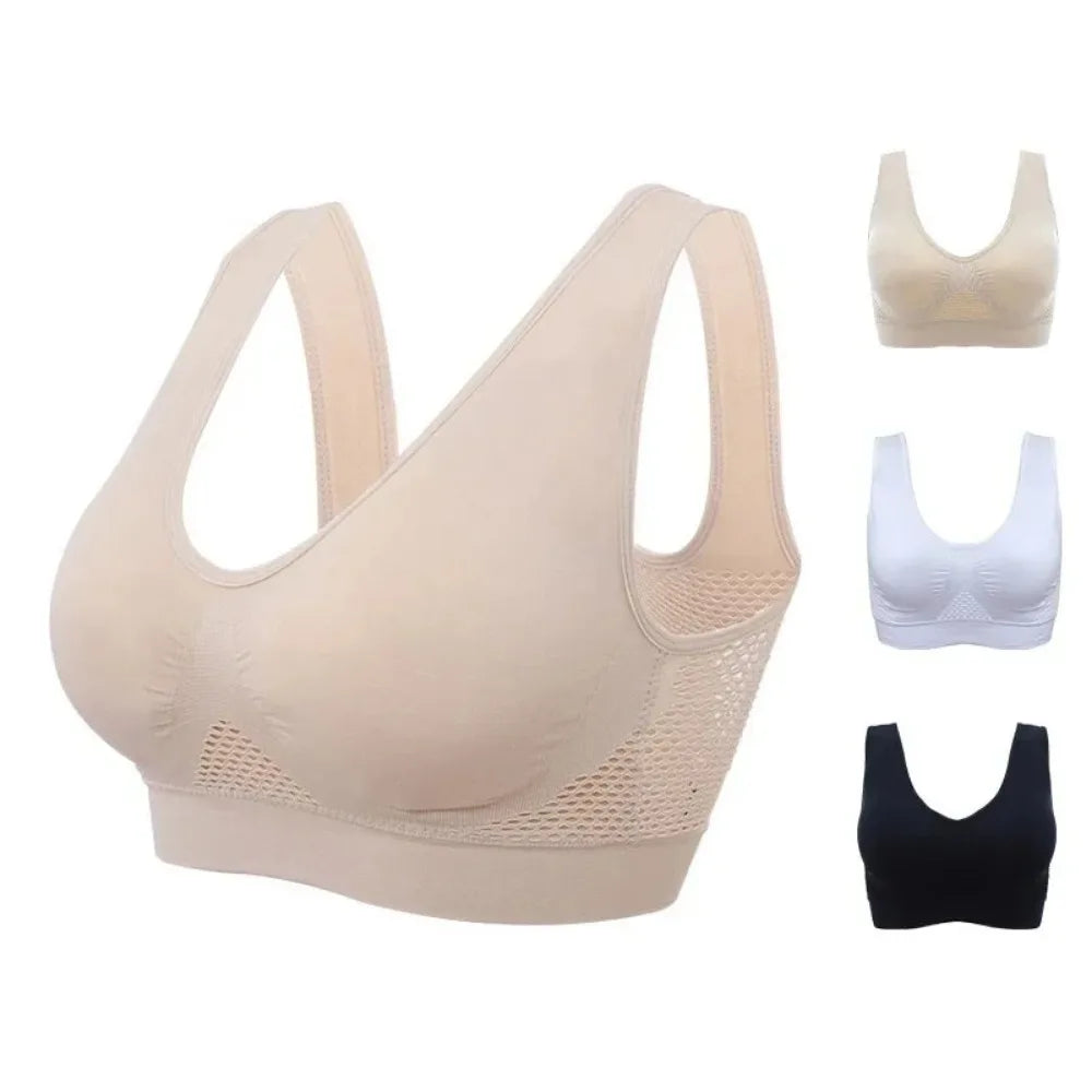 Women's Breathable Sports Bra - Sweat-Absorbent with Shockproof Padding