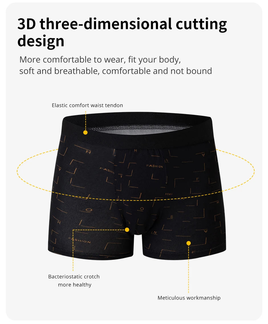 Men's 4-Pack Premium Swim Trunks & Underwear Set - Plus Size Up to 6XL