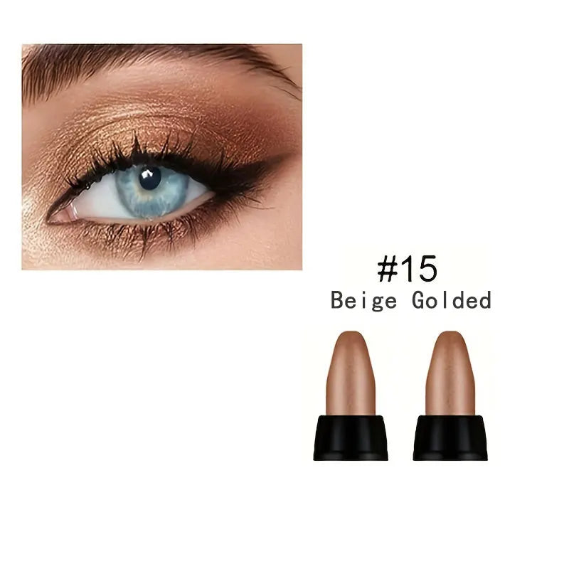 16-Color Pearlescent Waterproof Eyeliner Set - Long-Lasting Glitter Eye Makeup