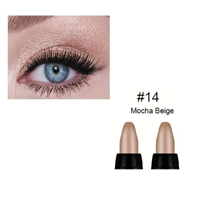16-Color Pearlescent Waterproof Eyeliner Set - Long-Lasting Glitter Eye Makeup