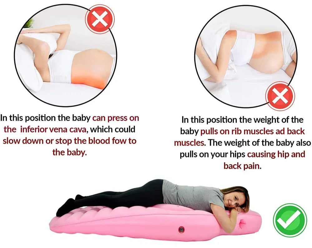 inflatable Pregnancy Pillow - Multi-Purpose Maternity Support & Yoga Mat