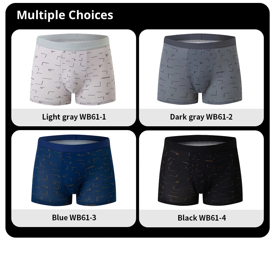 Men's 4-Pack Premium Swim Trunks & Underwear Set - Plus Size Up to 6XL