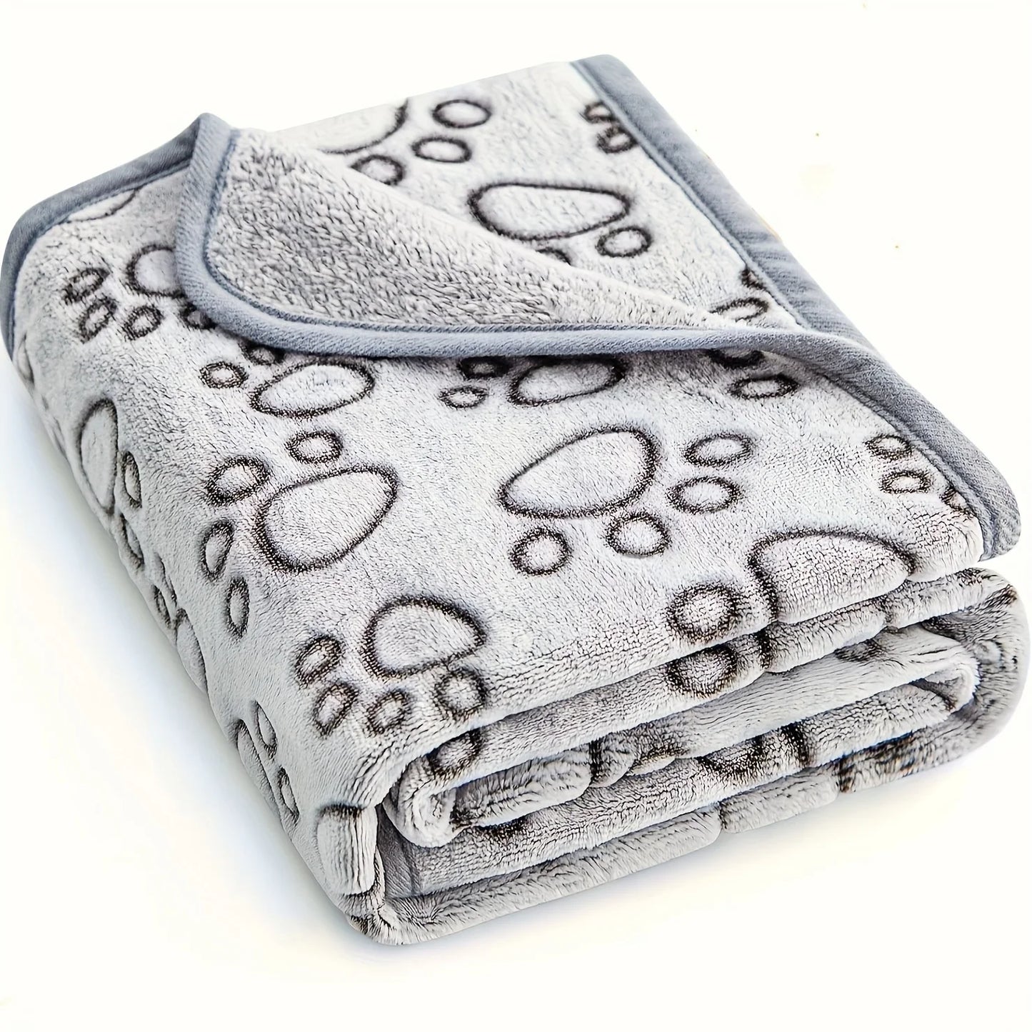 Soft Fluffy Pet Blanket - Cute Cartoon Pattern Mat for Cats & Dogs