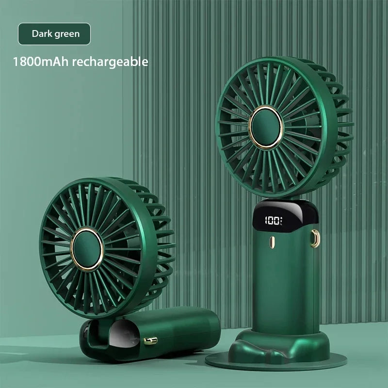 High Quality 3-in-1 Portable Neck Fan - USB Rechargeable with Phone Stand & LED Display