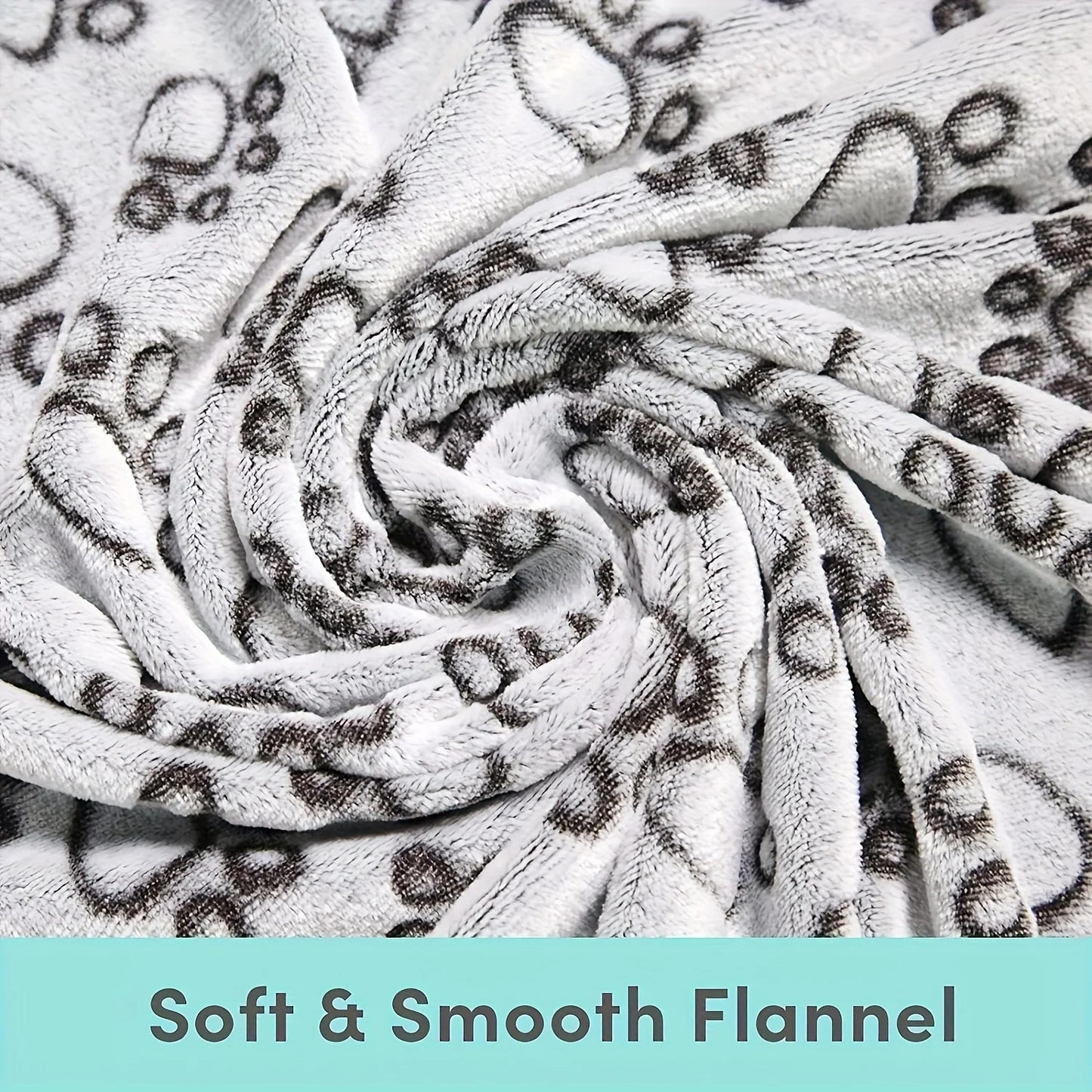 Soft Fluffy Pet Blanket - Cute Cartoon Pattern Mat for Cats & Dogs