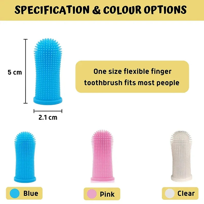 Pet Finger Toothbrush - Soft Silicone Dental Care Tool for Dogs & Cats