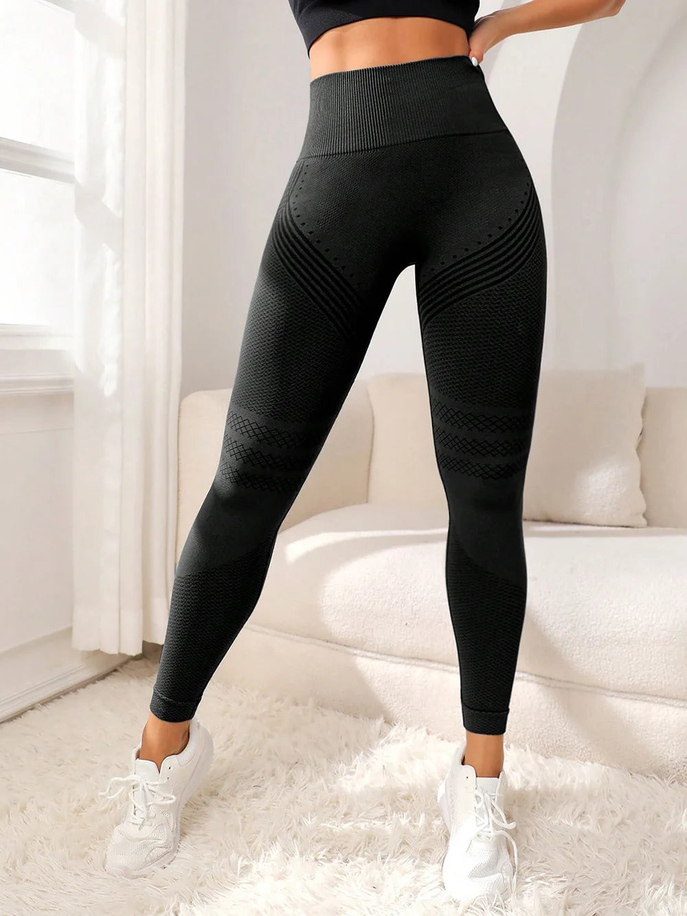Women's High Waisted Fitness Leggings - Sculpting Sports Pants