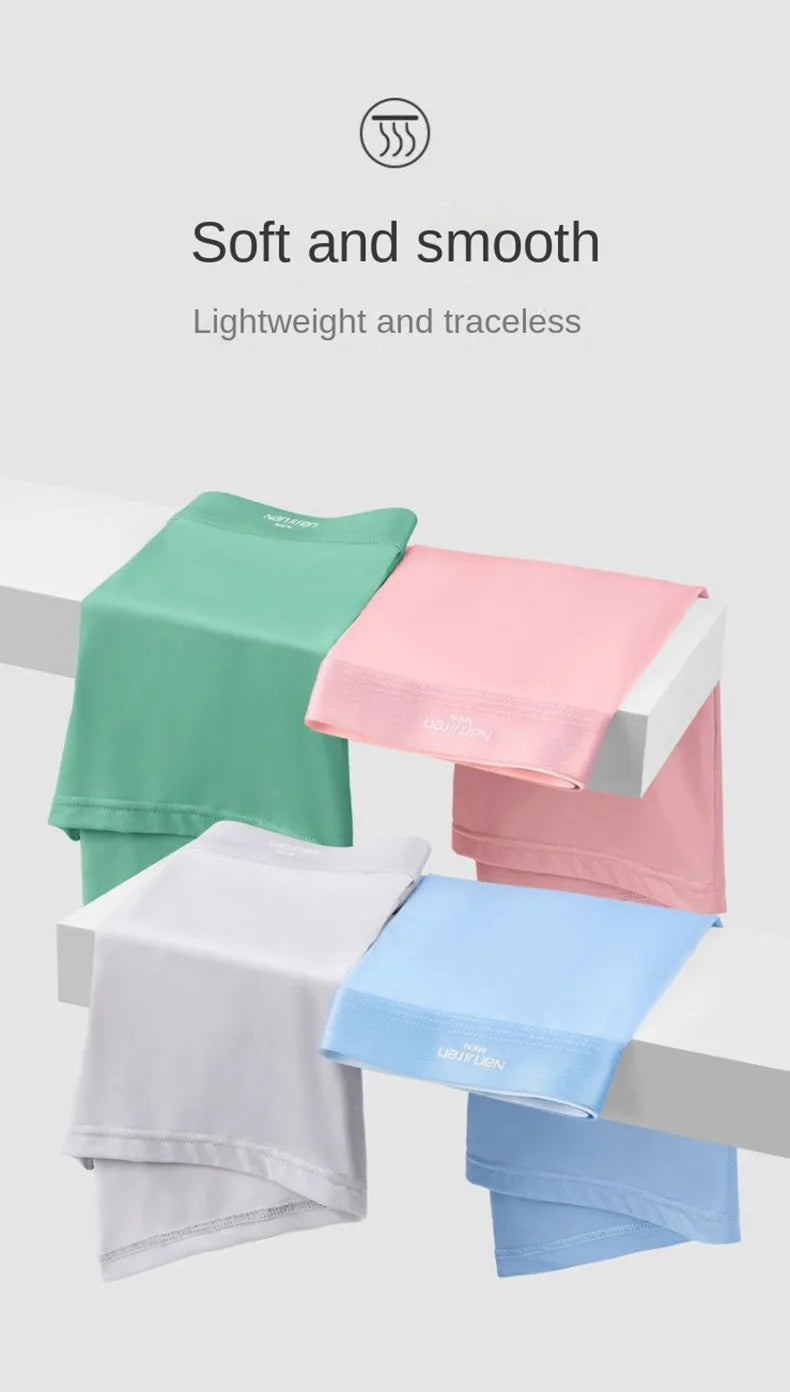 Men's 4-Pack Ice Silk Boxer Shorts - Breathable Thin Underwear Plus Size L-6XL
