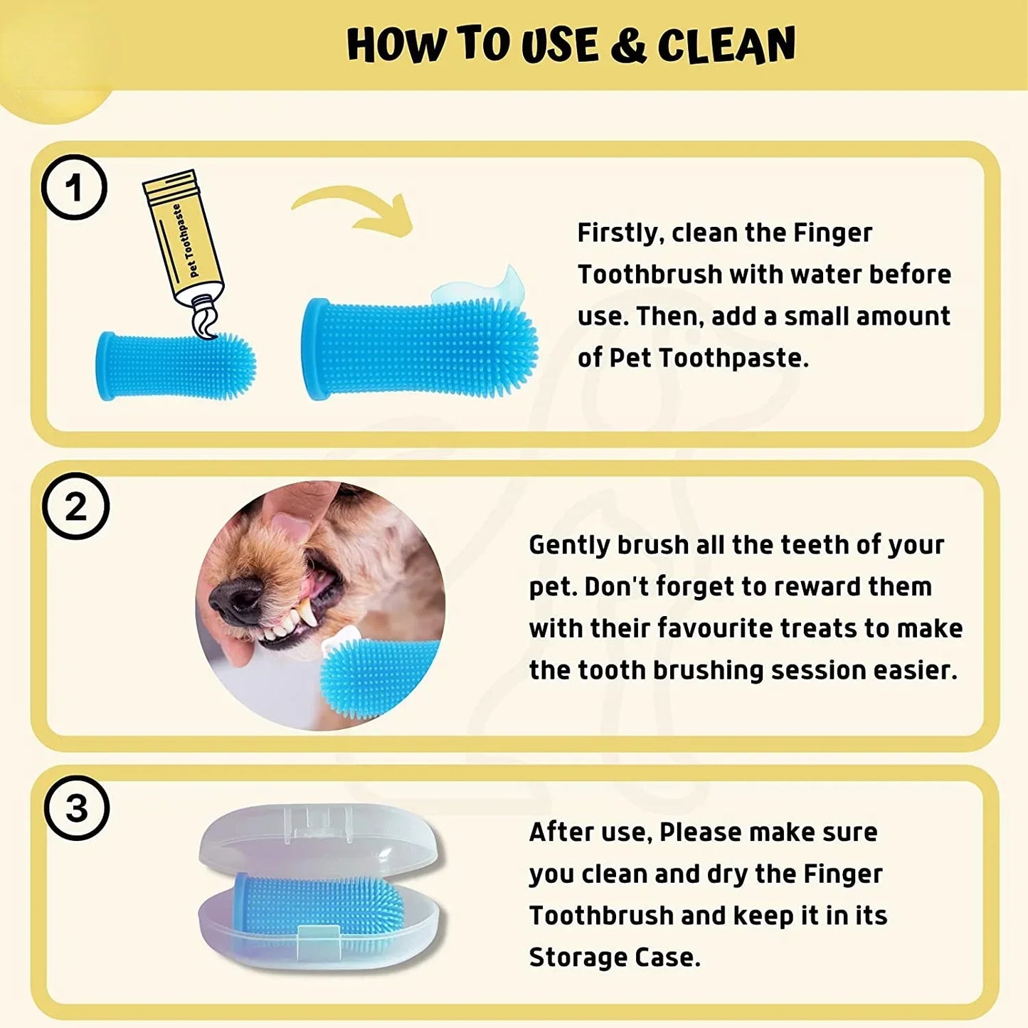 Pet Finger Toothbrush - Soft Silicone Dental Care Tool for Dogs & Cats