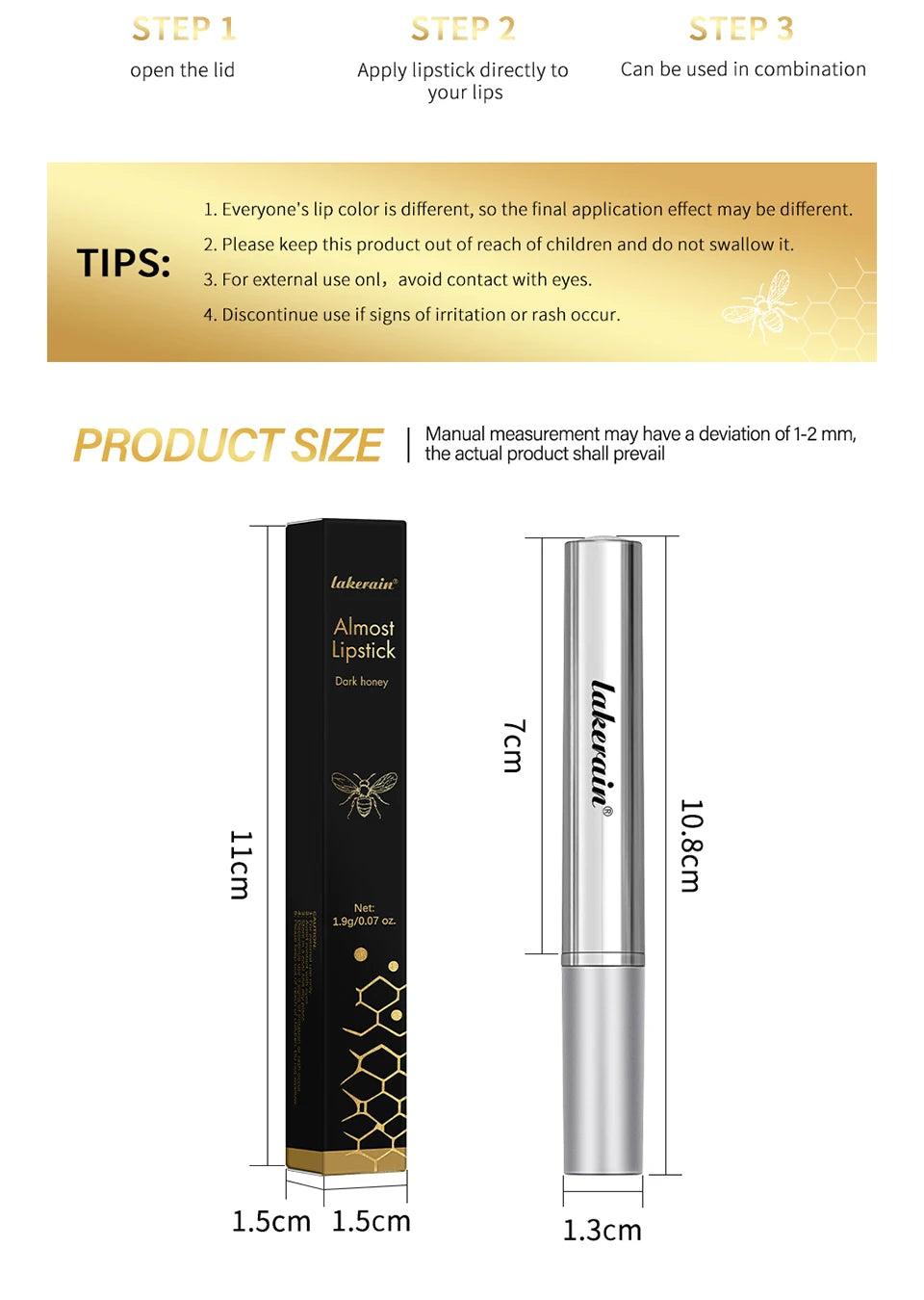 Best Quality Black Honey Lip Plumper - Long-Lasting Natural Moisturizing Lipstick & Gloss