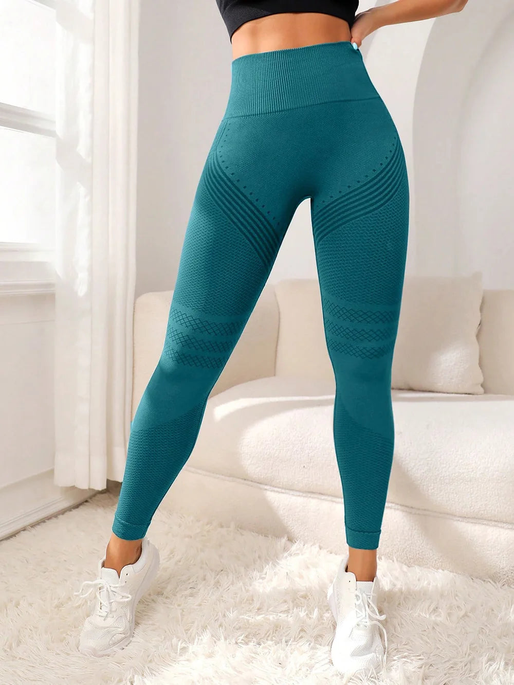 Women's High Waisted Fitness Leggings - Sculpting Sports Pants