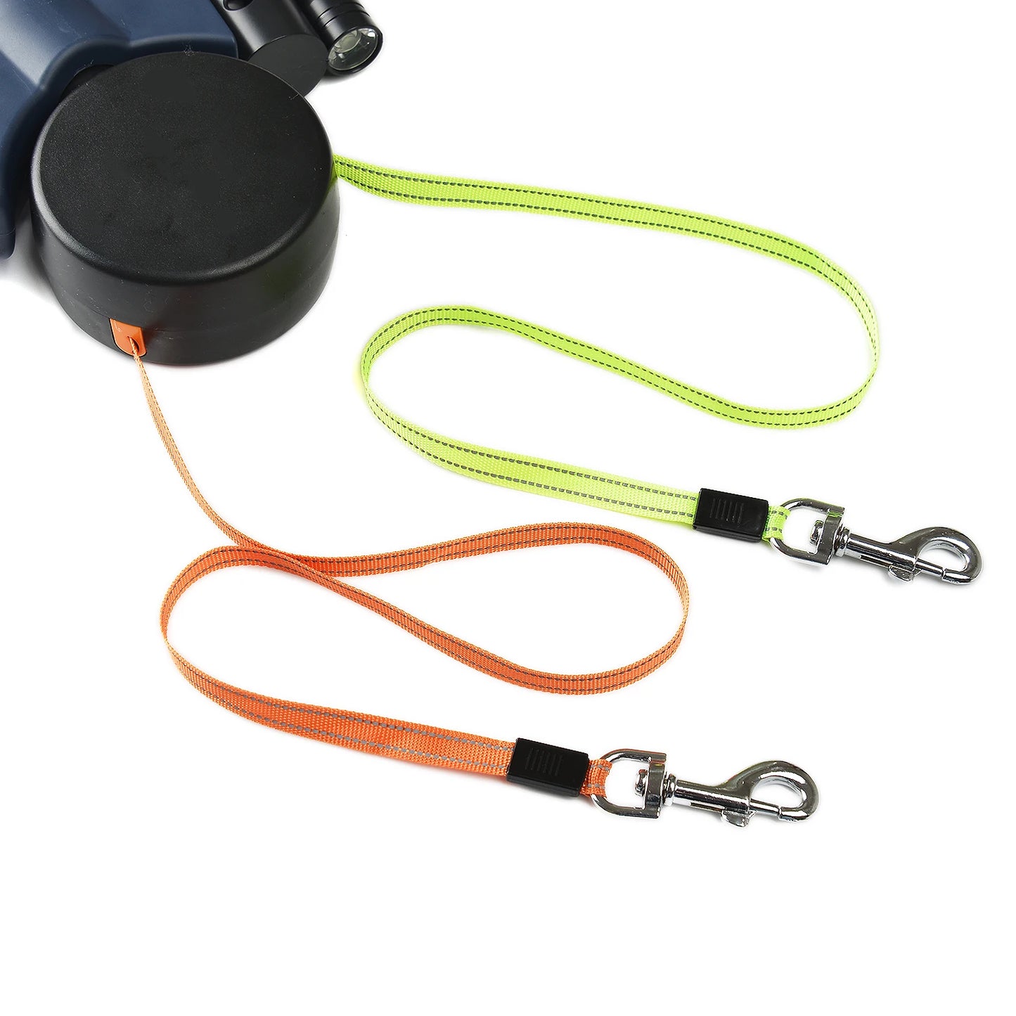 Dog Leash with LED Lights - Dual Pet Leash for Small Dogs with 360° Swivel & Reflective Safety