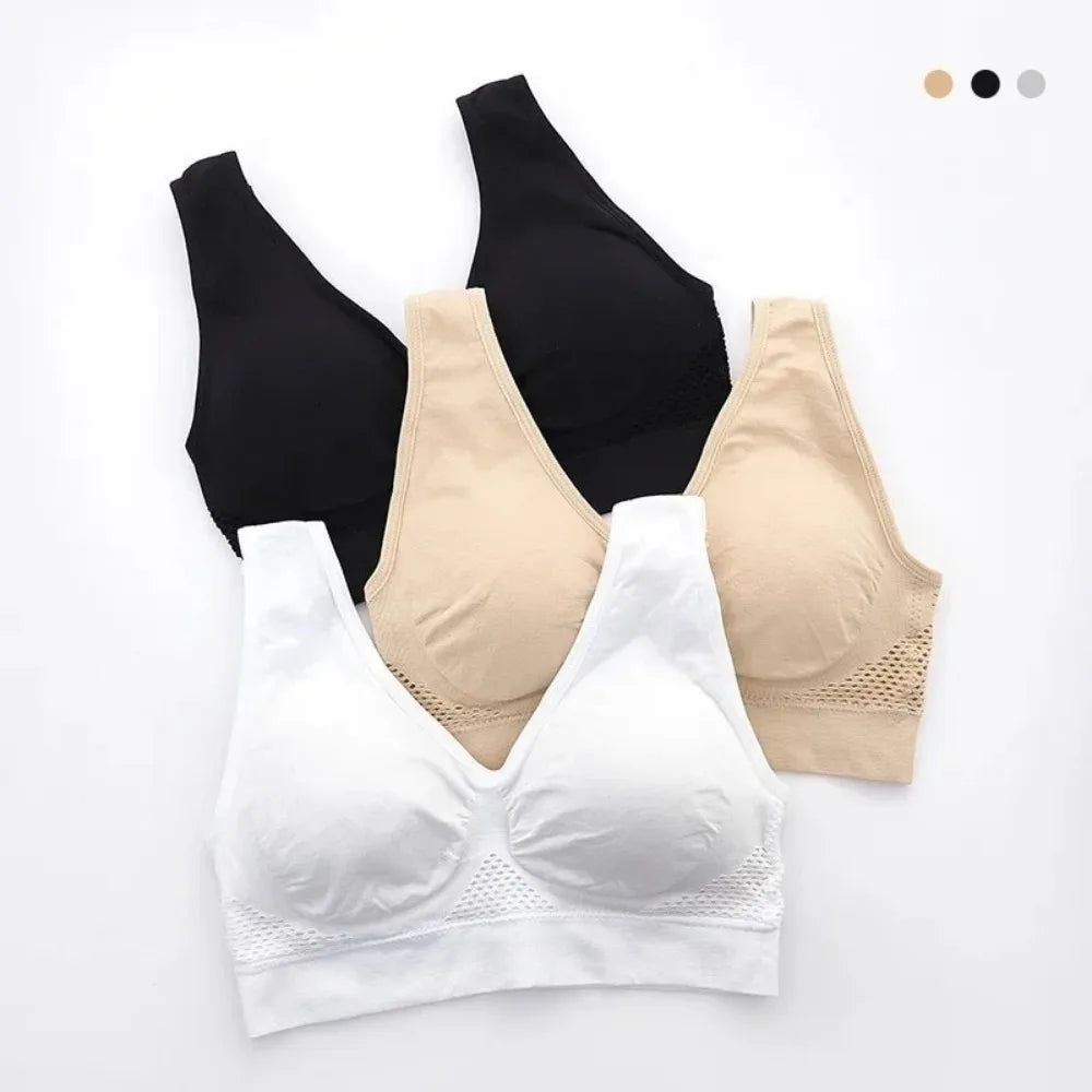 Women's Breathable Sports Bra - Sweat-Absorbent with Shockproof Padding