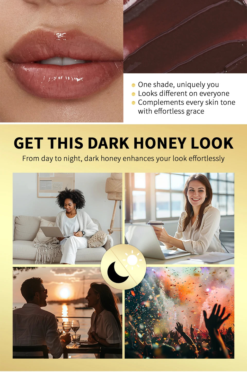 Best Quality Black Honey Lip Plumper - Long-Lasting Natural Moisturizing Lipstick & Gloss