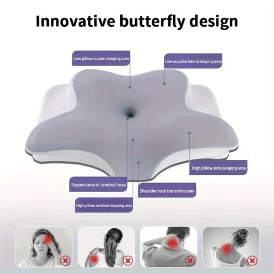 Memory Foam Cervical Pillow - Ergonomic Neck Support for Pain Relief & Better Sleep