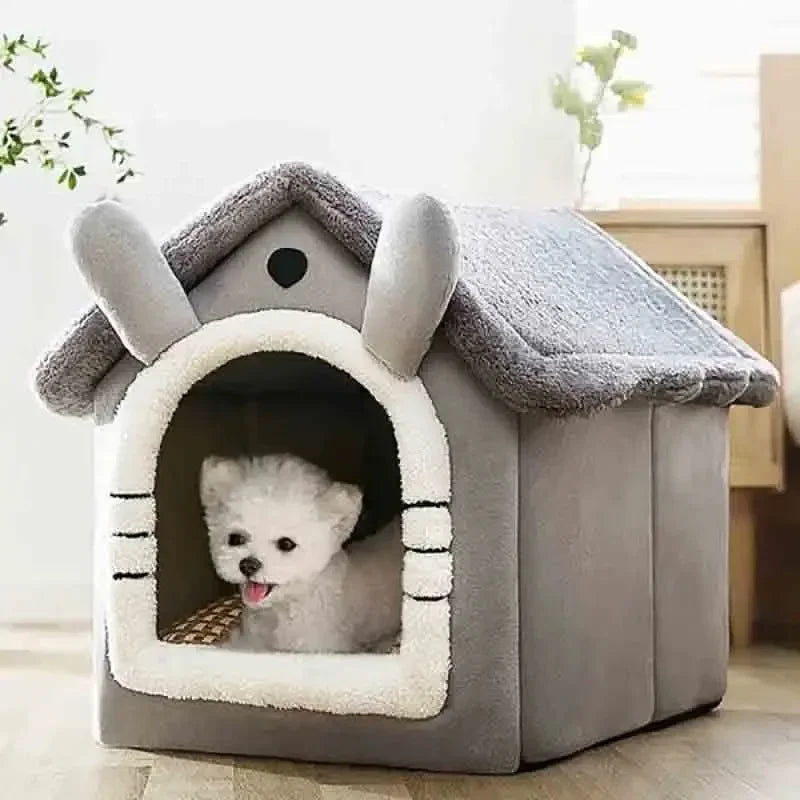High Quality Indoor Warm Dog House Soft Pet Bed Tent House Dog Kennel Cat Bed Removable and Washable Cushion Suitable Four Season Universal