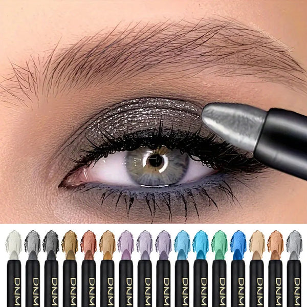 16-Color Pearlescent Waterproof Eyeliner Set - Long-Lasting Glitter Eye Makeup