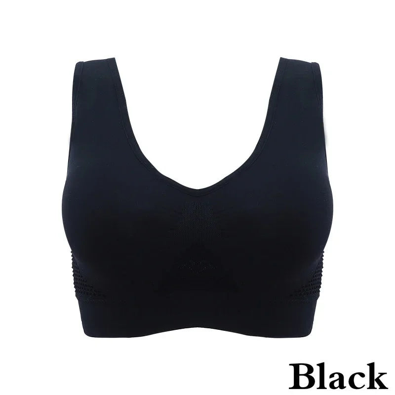 Women's Breathable Sports Bra - Sweat-Absorbent with Shockproof Padding