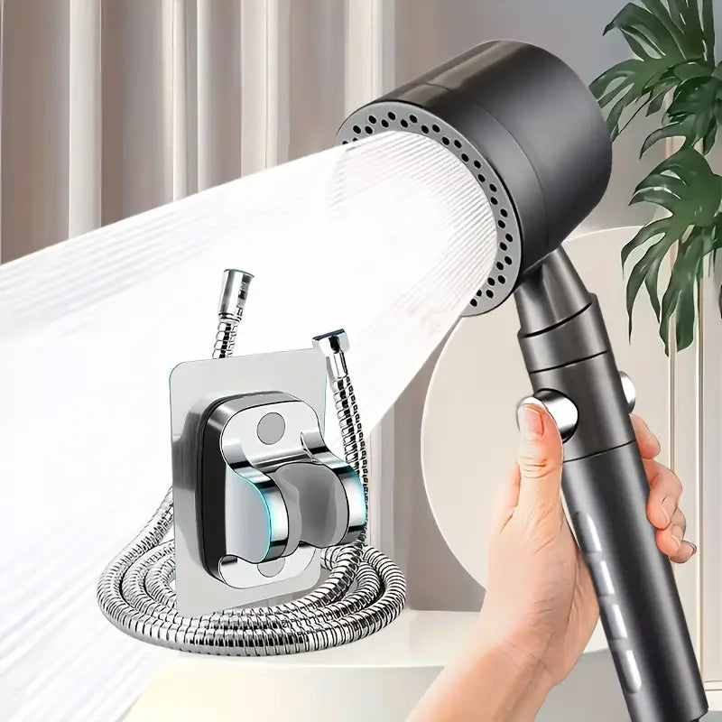 5-Mode High Pressure Water Saving Shower Head with One-Button Stop - Premium Handheld Bathroom Set