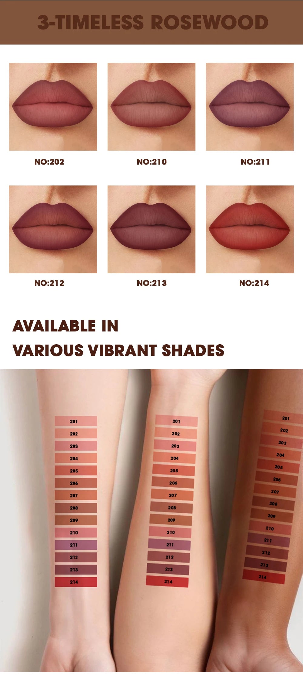 Rozza Waterproof Lip Liner Set - 6 Matte Soft Blendable Pencils for Precise Definition
