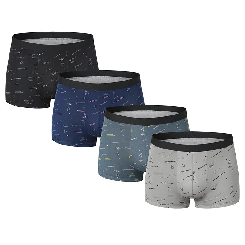Men's 4-Pack Premium Swim Trunks & Underwear Set - Plus Size Up to 6XL