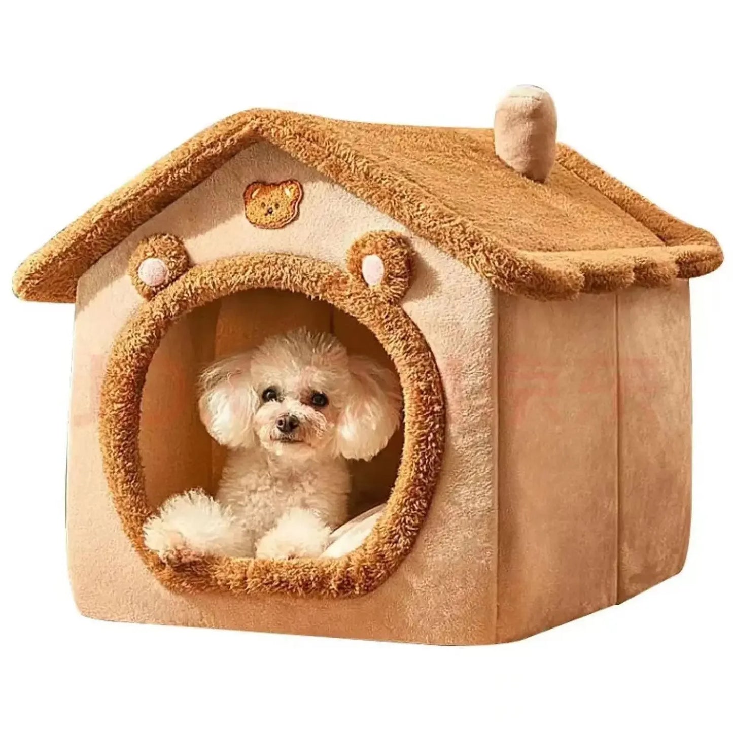 High Quality Indoor Warm Dog House Soft Pet Bed Tent House Dog Kennel Cat Bed Removable and Washable Cushion Suitable Four Season Universal